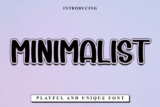 Minimalist Font Font